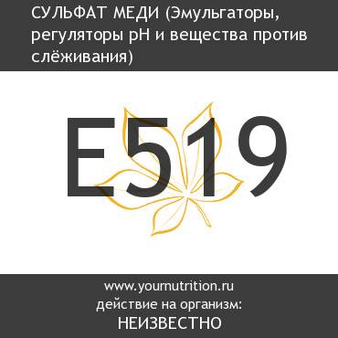 E519 Сульфат меди